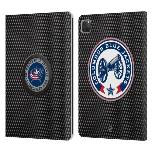 NHL Columbus Blue Jackets Puck Texture Leather Book Wallet Case Cover For Apple iPad Pro 11 2020 / 2021 / 2022