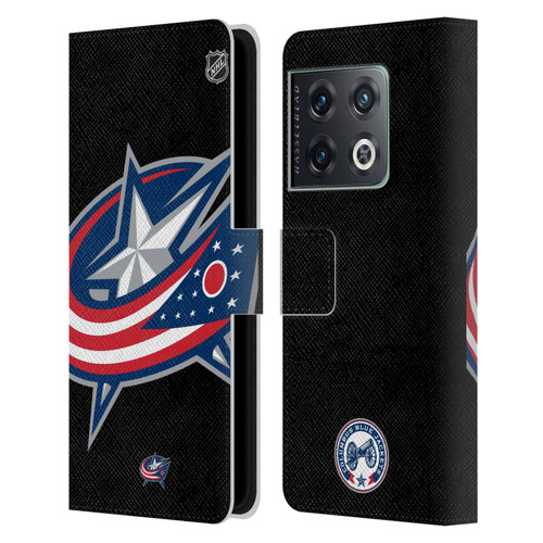 NHL Columbus Blue Jackets Oversized Leather Book Wallet Case Cover For OnePlus 10 Pro