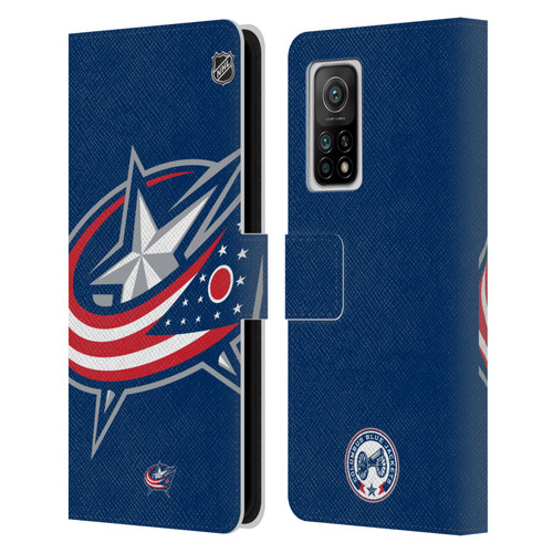 NHL Columbus Blue Jackets Oversized Leather Book Wallet Case Cover For Xiaomi Mi 10T 5G