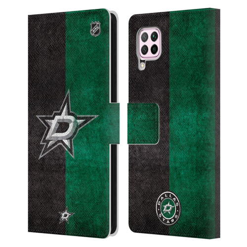 NHL Dallas Stars Half Distressed Leather Book Wallet Case Cover For Huawei Nova 6 SE / P40 Lite