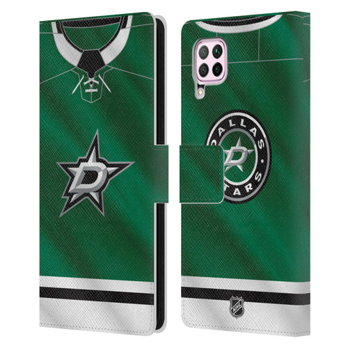 NHL Dallas Stars Jersey Leather Book Wallet Case Cover For Huawei Nova 6 SE / P40 Lite