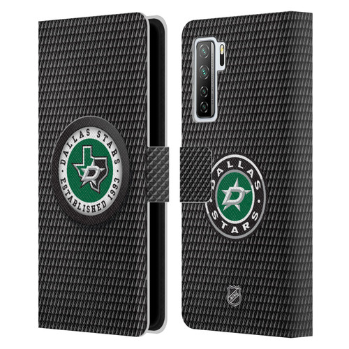 NHL Dallas Stars Puck Texture Leather Book Wallet Case Cover For Huawei Nova 7 SE/P40 Lite 5G