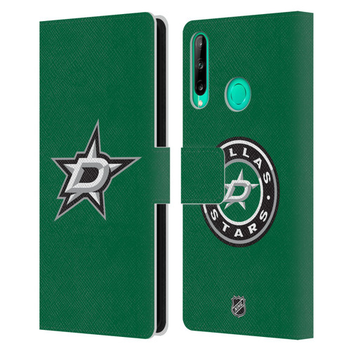 NHL Dallas Stars Plain Leather Book Wallet Case Cover For Huawei P40 lite E