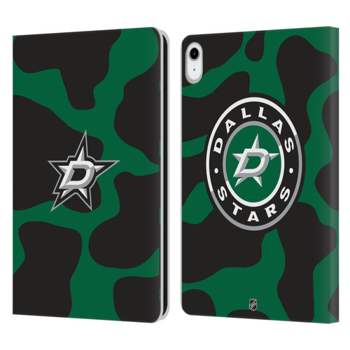 NHL Dallas Stars Cow Pattern Leather Book Wallet Case Cover For Apple iPad 10.9 (2022)