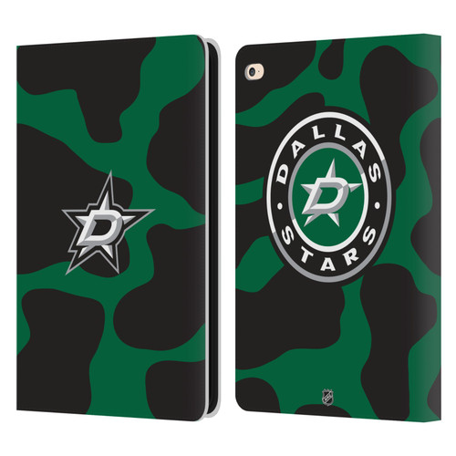 NHL Dallas Stars Cow Pattern Leather Book Wallet Case Cover For Apple iPad Air 2 (2014)