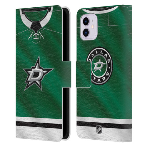 NHL Dallas Stars Jersey Leather Book Wallet Case Cover For Apple iPhone 11