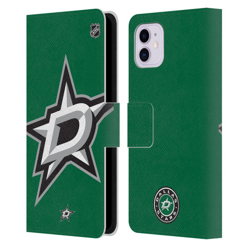 NHL Dallas Stars Oversized Leather Book Wallet Case Cover For Apple iPhone 11
