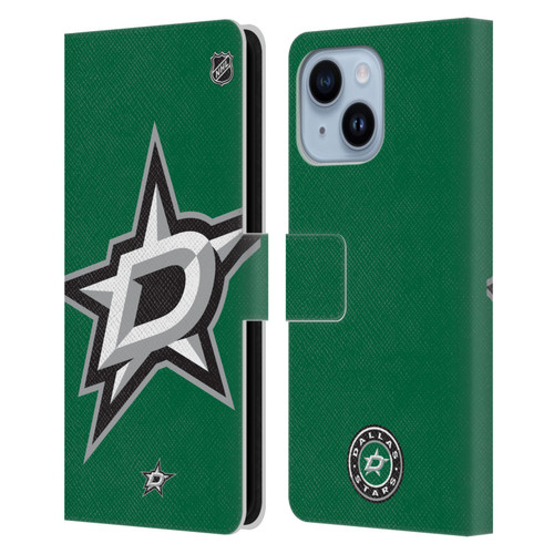 NHL Dallas Stars Oversized Leather Book Wallet Case Cover For Apple iPhone 14 Plus