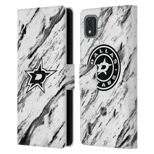 NHL Dallas Stars Marble Leather Book Wallet Case Cover For Nokia C2 2nd Edition