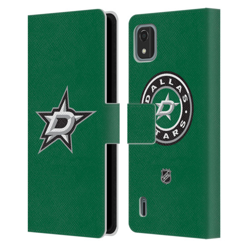 NHL Dallas Stars Plain Leather Book Wallet Case Cover For Nokia C2 2nd Edition