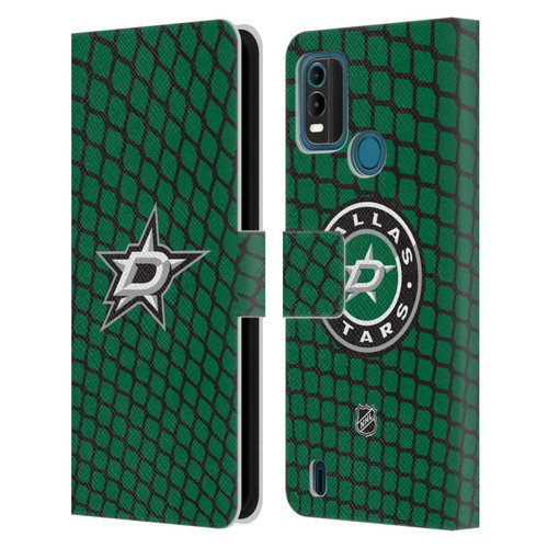 NHL Dallas Stars Net Pattern Leather Book Wallet Case Cover For Nokia G11 Plus