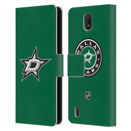 NHL Dallas Stars Plain Leather Book Wallet Case Cover For Nokia C01 Plus/C1 2nd Edition