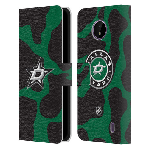 NHL Dallas Stars Cow Pattern Leather Book Wallet Case Cover For Nokia C10 / C20