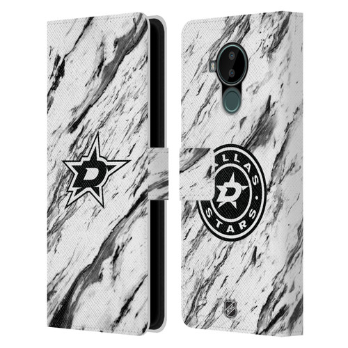 NHL Dallas Stars Marble Leather Book Wallet Case Cover For Nokia C30