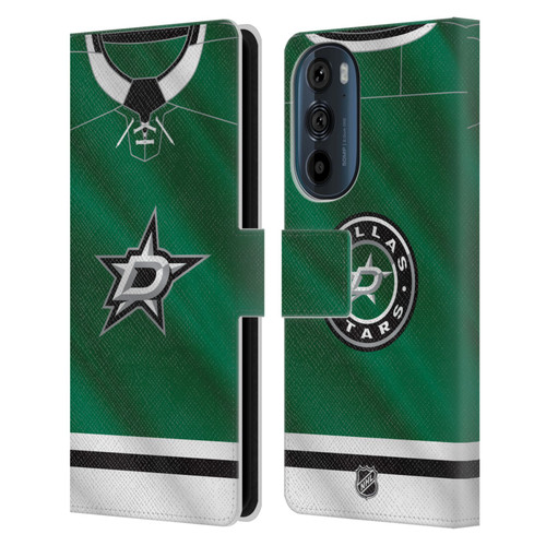 NHL Dallas Stars Jersey Leather Book Wallet Case Cover For Motorola Edge 30