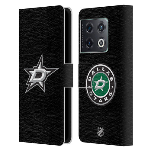 NHL Dallas Stars Plain Leather Book Wallet Case Cover For OnePlus 10 Pro