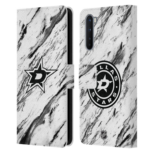 NHL Dallas Stars Marble Leather Book Wallet Case Cover For OnePlus Nord 5G