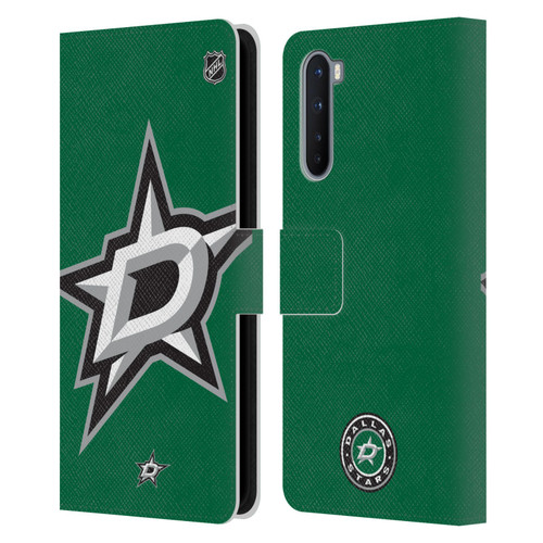 NHL Dallas Stars Oversized Leather Book Wallet Case Cover For OnePlus Nord 5G