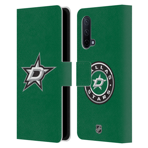 NHL Dallas Stars Plain Leather Book Wallet Case Cover For OnePlus Nord CE 5G