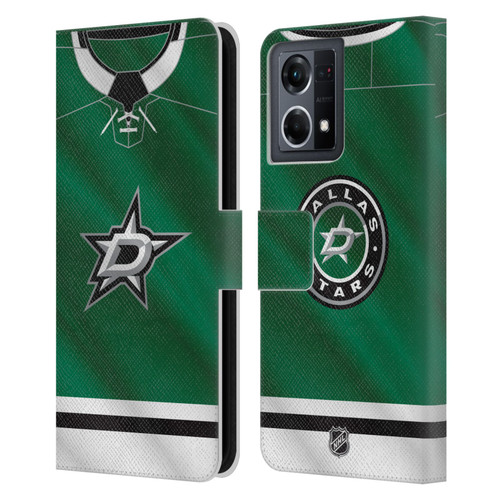 NHL Dallas Stars Jersey Leather Book Wallet Case Cover For OPPO Reno8 4G