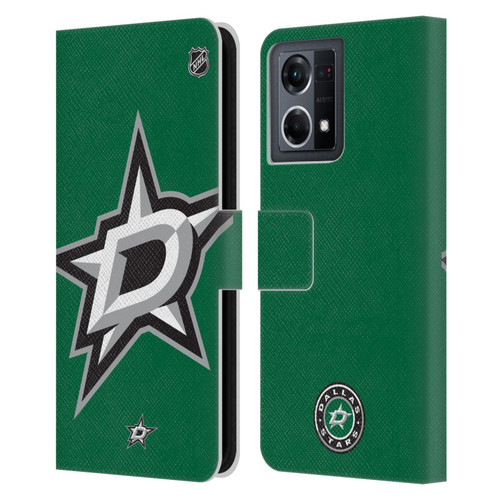 NHL Dallas Stars Oversized Leather Book Wallet Case Cover For OPPO Reno8 4G