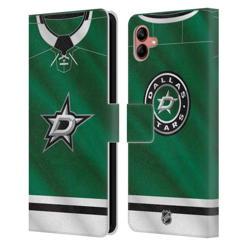 NHL Dallas Stars Jersey Leather Book Wallet Case Cover For Samsung Galaxy A04 (2022)