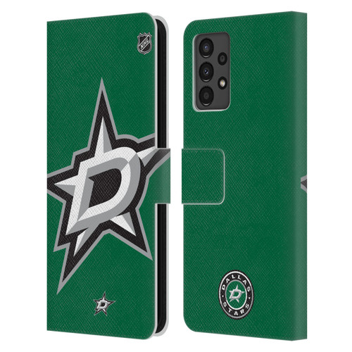 NHL Dallas Stars Oversized Leather Book Wallet Case Cover For Samsung Galaxy A13 (2022)