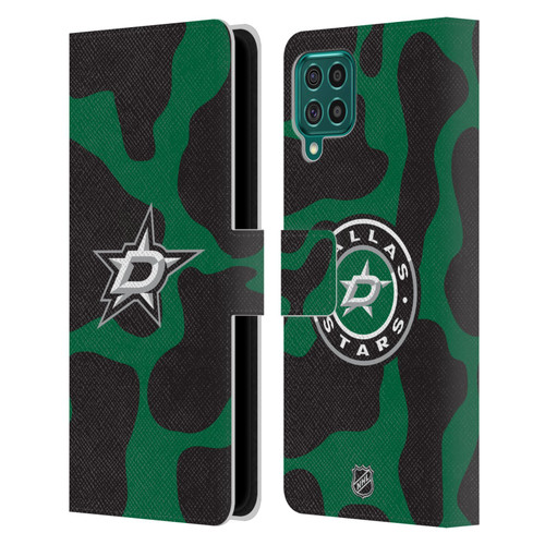 NHL Dallas Stars Cow Pattern Leather Book Wallet Case Cover For Samsung Galaxy F62 (2021)