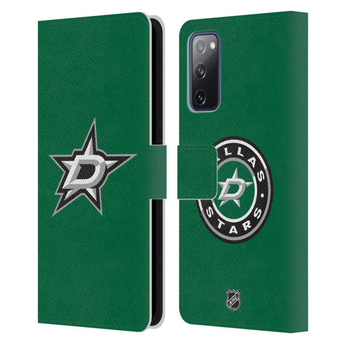 NHL Dallas Stars Plain Leather Book Wallet Case Cover For Samsung Galaxy S20 FE / 5G