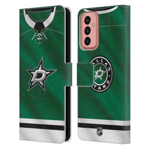 NHL Dallas Stars Jersey Leather Book Wallet Case Cover For Samsung Galaxy M13 (2022)