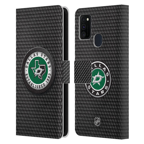 NHL Dallas Stars Puck Texture Leather Book Wallet Case Cover For Samsung Galaxy M30s (2019)/M21 (2020)