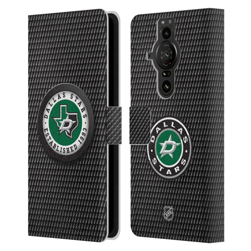 NHL Dallas Stars Puck Texture Leather Book Wallet Case Cover For Sony Xperia Pro-I