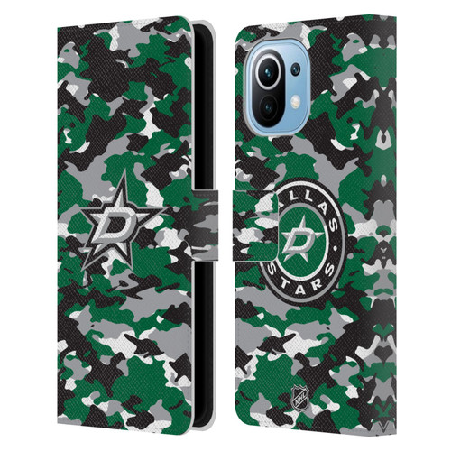 NHL Dallas Stars Camouflage Leather Book Wallet Case Cover For Xiaomi Mi 11