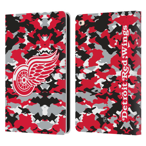 NHL Detroit Red Wings Camouflage Leather Book Wallet Case Cover For Apple iPad Air 2 (2014)