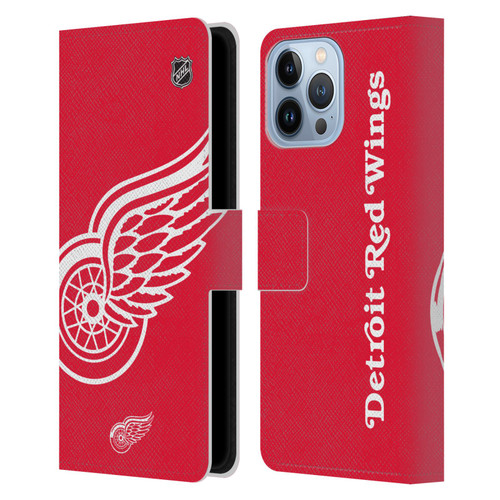 NHL Detroit Red Wings Oversized Leather Book Wallet Case Cover For Apple iPhone 13 Pro Max