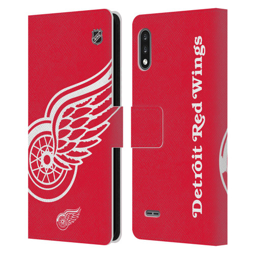 NHL Detroit Red Wings Oversized Leather Book Wallet Case Cover For LG K22