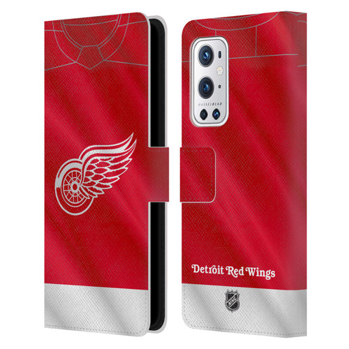 NHL Detroit Red Wings Jersey Leather Book Wallet Case Cover For OnePlus 9 Pro