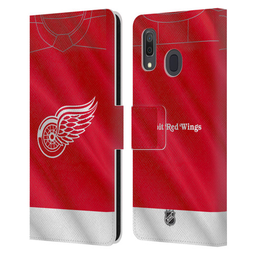 NHL Detroit Red Wings Jersey Leather Book Wallet Case Cover For Samsung Galaxy A33 5G (2022)
