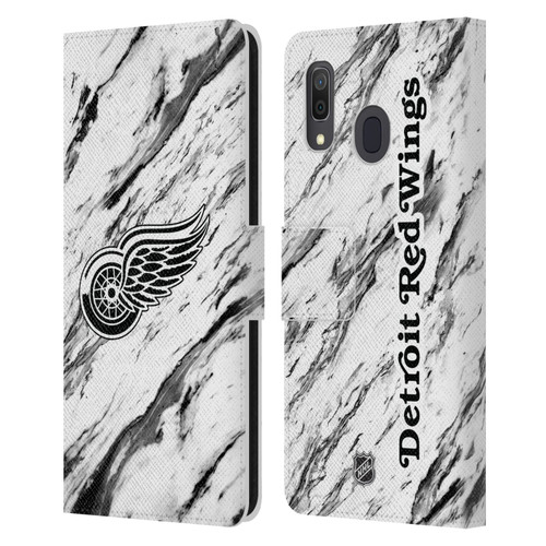 NHL Detroit Red Wings Marble Leather Book Wallet Case Cover For Samsung Galaxy A33 5G (2022)