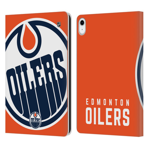NHL Edmonton Oilers Oversized Leather Book Wallet Case Cover For Apple iPad 10.9 (2022)