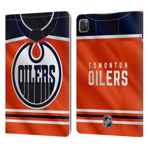 NHL Edmonton Oilers Jersey Leather Book Wallet Case Cover For Apple iPad Pro 11 2020 / 2021 / 2022