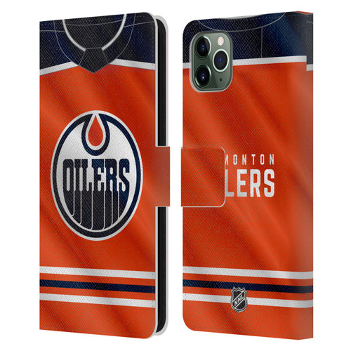 NHL Edmonton Oilers Jersey Leather Book Wallet Case Cover For Apple iPhone 11 Pro Max