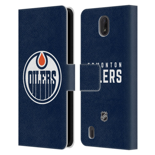 NHL Edmonton Oilers Plain Leather Book Wallet Case Cover For Nokia C01 Plus/C1 2nd Edition