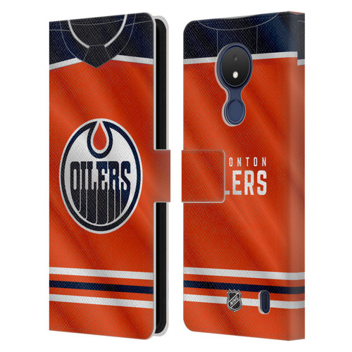 NHL Edmonton Oilers Jersey Leather Book Wallet Case Cover For Nokia C21