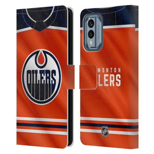 NHL Edmonton Oilers Jersey Leather Book Wallet Case Cover For Nokia X30