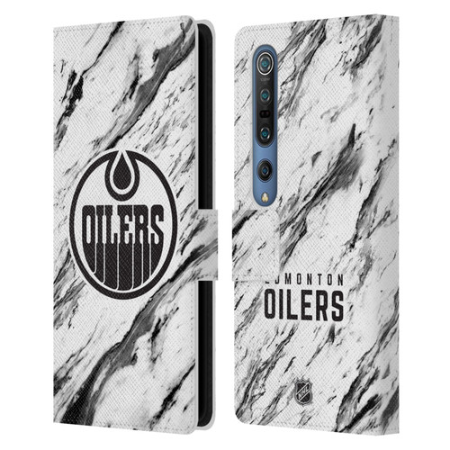 NHL Edmonton Oilers Marble Leather Book Wallet Case Cover For Xiaomi Mi 10 5G / Mi 10 Pro 5G