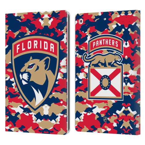 NHL Florida Panthers Camouflage Leather Book Wallet Case Cover For Apple iPad 10.2 2019/2020/2021
