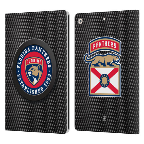 NHL Florida Panthers Puck Texture Leather Book Wallet Case Cover For Apple iPad 10.2 2019/2020/2021