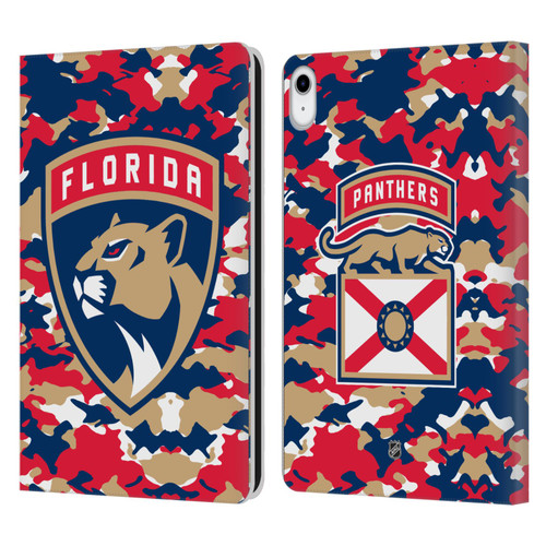 NHL Florida Panthers Camouflage Leather Book Wallet Case Cover For Apple iPad 10.9 (2022)