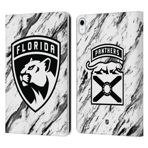 NHL Florida Panthers Marble Leather Book Wallet Case Cover For Apple iPad 10.9 (2022)
